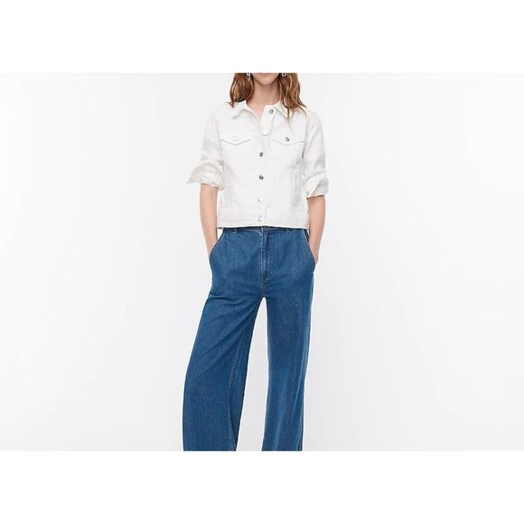J. Crew Jackets & Blazers - J. Crew White Wear With Anything Denim Jean Jacket Style G0397 Size Small